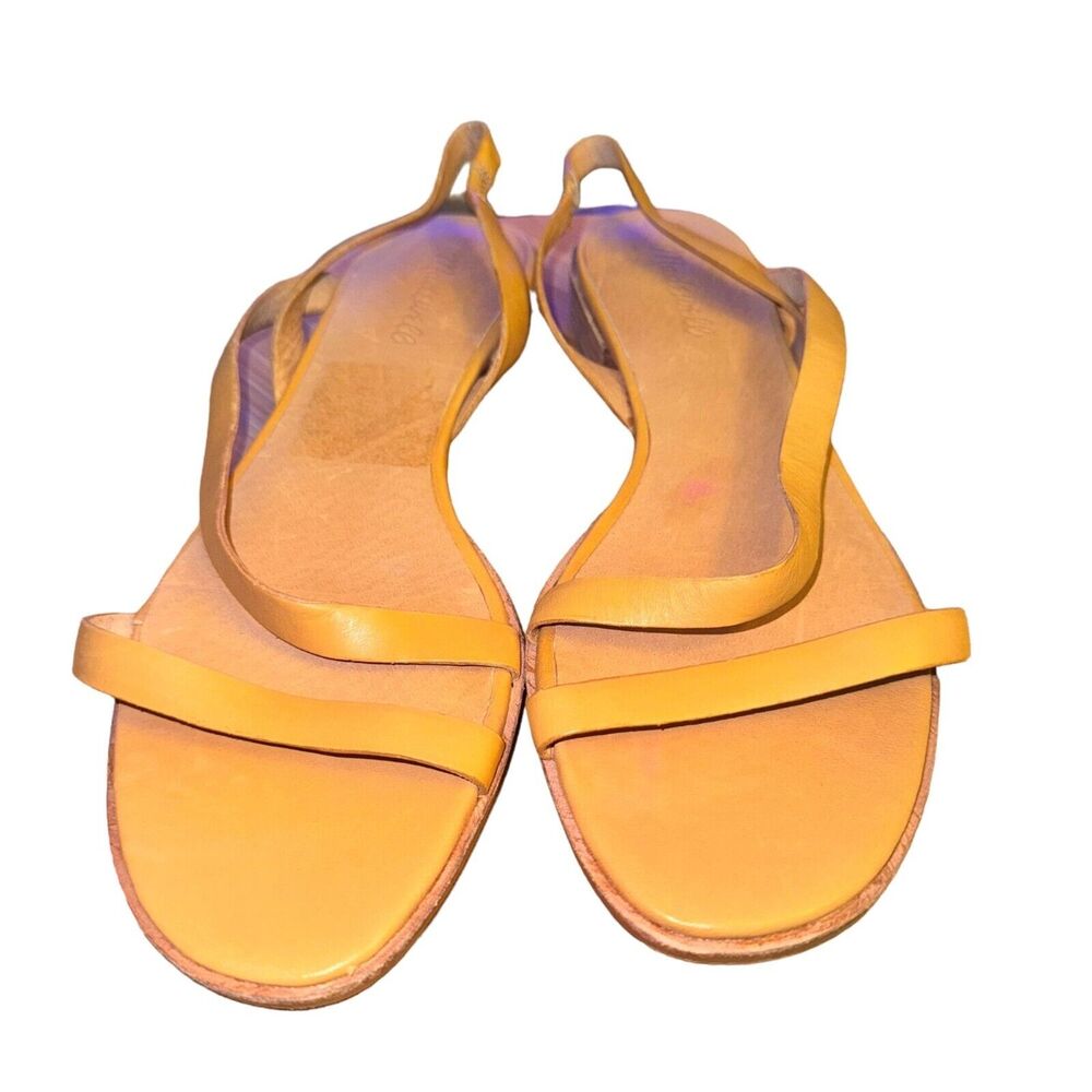 Madewell The Heidi Slingback Sandal Women's Size 9.5 Tan Leather Open Toe Shoe
